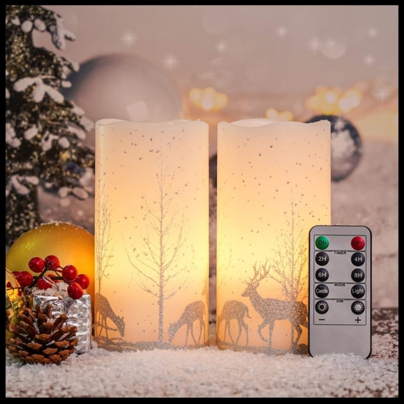 LED Flameless Christmas Candles with Remote-New In Box - Picture 1 of 12